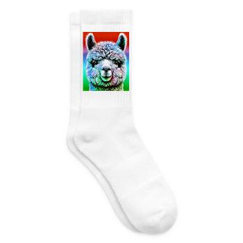 Alpaka - Tennissocken - Weiß - Rechts