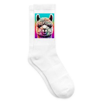 Alpaka - Tennissocken - Weiß - Rechts