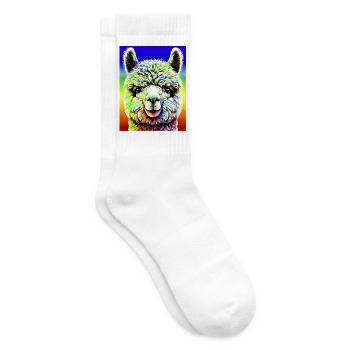 Alpaka - Tennissocken - Weiß - Rechts