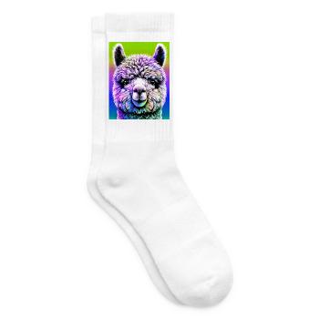 Alpaka - Tennissocken - Weiß - Rechts