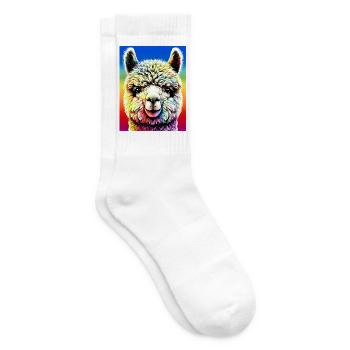 Alpaka - Tennissocken - Weiß - Rechts