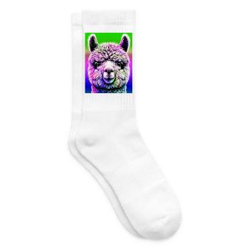 Alpaka - Tennissocken - Weiß - Rechts