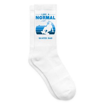 Skateboard Skater Retro Vintage Skaten Geschenk - Tennissocken - Weiß - Rechts