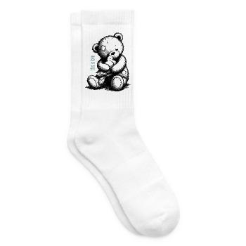 This Is Love Teddy und Taube - Tennissocken - Weiß - Rechts