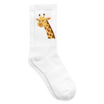 Wütende Giraffe Cartoon - Tennissocken - Weiß - Rechts