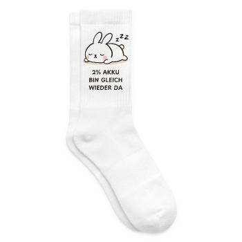 Schläfriges Kaninchen - Tennissocken - Weiß - Rechts