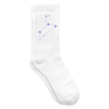 Löwestern Sternbild Tierkreiszeichen Lila - Tennissocken - Weiß - Rechts