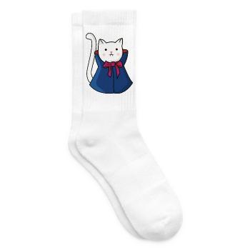 Süße Vampir Katze Dracula - Tennissocken - Weiß - Rechts