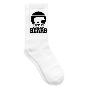 Bär Silhouette Statement - Tennissocken - Weiß - Rechts