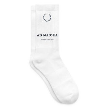 Ad Maiora – Vorwärts zu den größeren Dingen Lateins - Tennissocken - Weiß - Rechts