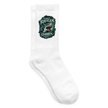 Toxischer Hai - Tennissocken - Weiß - Rechts