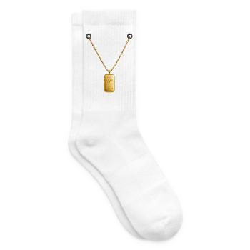 Goldbarren Kettenanhänger  - Tennissocken - Weiß - Rechts