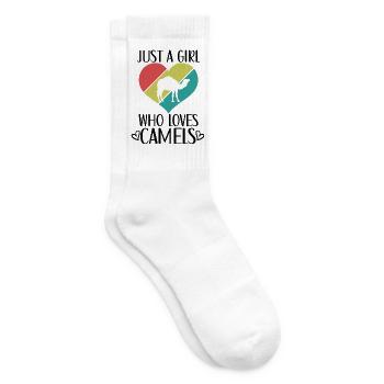 Kamel Herz Retro Look - Tennissocken - Weiß - Rechts