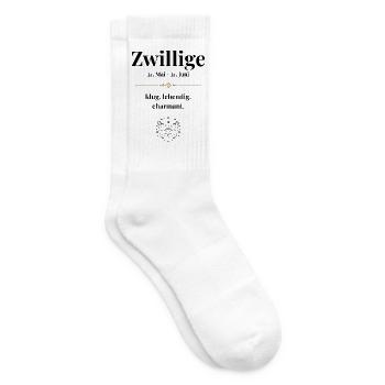 Zwillinge Sternzeichen Eigenschaften - Tennissocken - Weiß - Rechts
