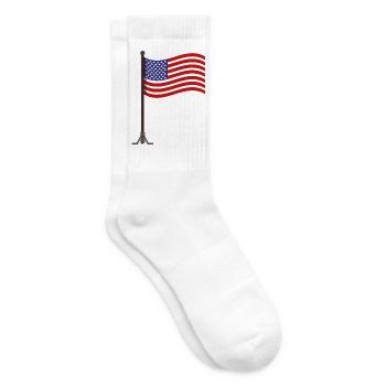 Flagge der Vereinigten Staaten - Tennissocken - Weiß - Rechts