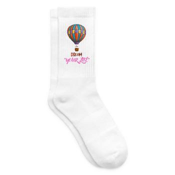 Träume dein Leben - Tennissocken - Weiß - Rechts