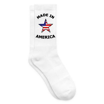 Amerikanische Flaggenstern - Tennissocken - Weiß - Rechts