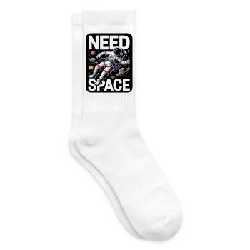 Ich brauche Space - Tennissocken - Weiß - Rechts