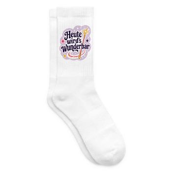 Heute wird's Wunderbar  - Tennissocken - Weiß - Rechts