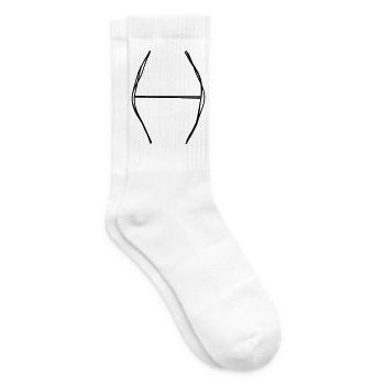 Sternzeichen Fische handgezeichnet - Tennissocken - Weiß - Rechts