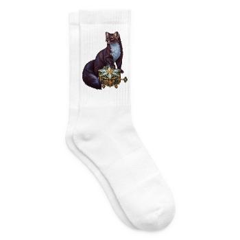 Zobel mit Polarstern-Spieluhr - Tennissocken - Weiß - Rechts