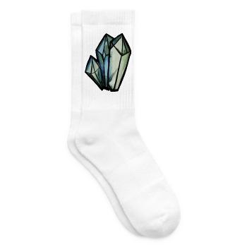 Kristallgeometrisches Aquarell - Tennissocken - Weiß - Rechts