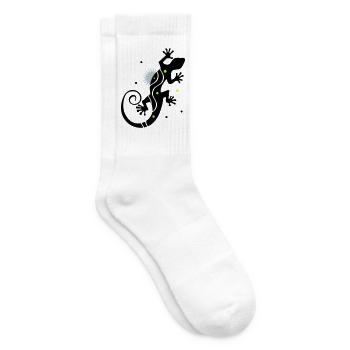 Stilisierter Gecko im klaren Vektorstil - Tennissocken - Weiß - Rechts