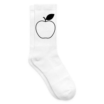 Apfel Obst Frucht Vegetarisch Vegan Geschenkidee - Tennissocken - Weiß - Rechts