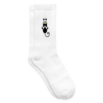Nachtkatzenaugen Neonstreifen - Tennissocken - Weiß - Rechts