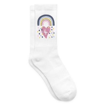 Rainbow 4ème anniversaire - Chaussettes de tennis - blanc - Droite