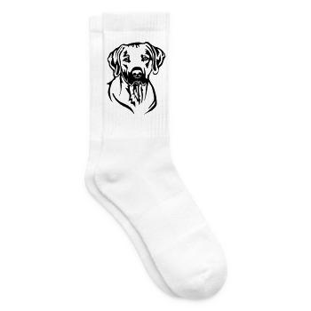 Tête rhodesienne Ridgeback - Chaussettes de tennis - blanc - Droite