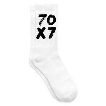 70x7: Pardon infini - Evangile de Matthieu - Chaussettes de tennis - blanc - Droite