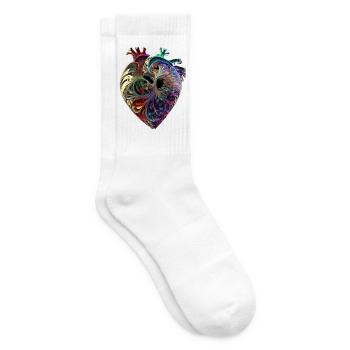 Herz - Tennissocken - Weiß - Rechts