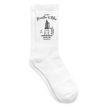 Phare de Dorum Neufeld, côte allemande de la mer du Nord - Chaussettes de tennis - blanc - Droite