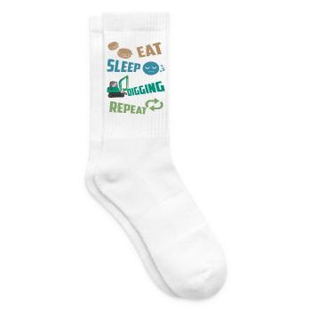 Excavator driver - Tennis socks - white - Right