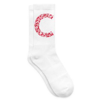 Buchstabe C - Kiss T-Shirt - Tennissocken - Weiß - Rechts