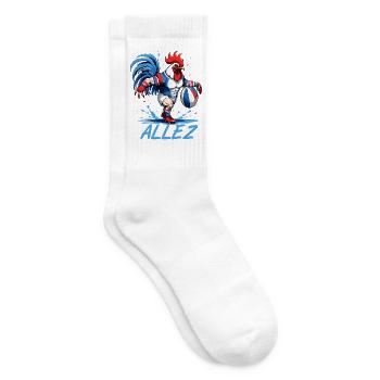 RUGBY FRANCE, sport aux couleurs bleu blanc rouge - Chaussettes de tennis - blanc - Droite
