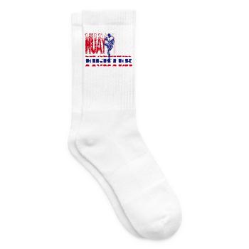 Muay Thai Fighter Design-Cooles Thaiboxer Geschenk - Tennissocken - Weiß - Rechts