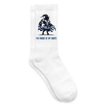 Ich bin stolz auf meine Wurzeln Griechenland - Tennissocken - Weiß - Rechts