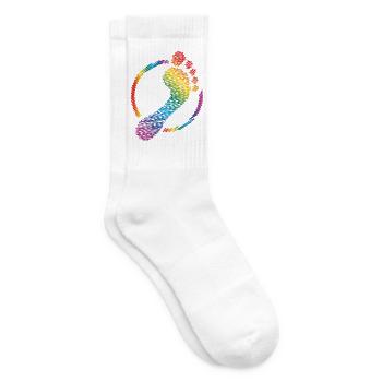 rainbow footprint rainbow footprint - Tennis socks - white - Right