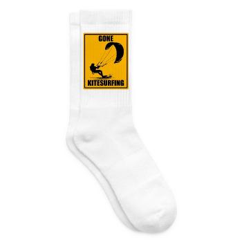 Gone Kitesurfing Vintage Kiteboarding Design Shirt - Tennissocken - Weiß - Rechts