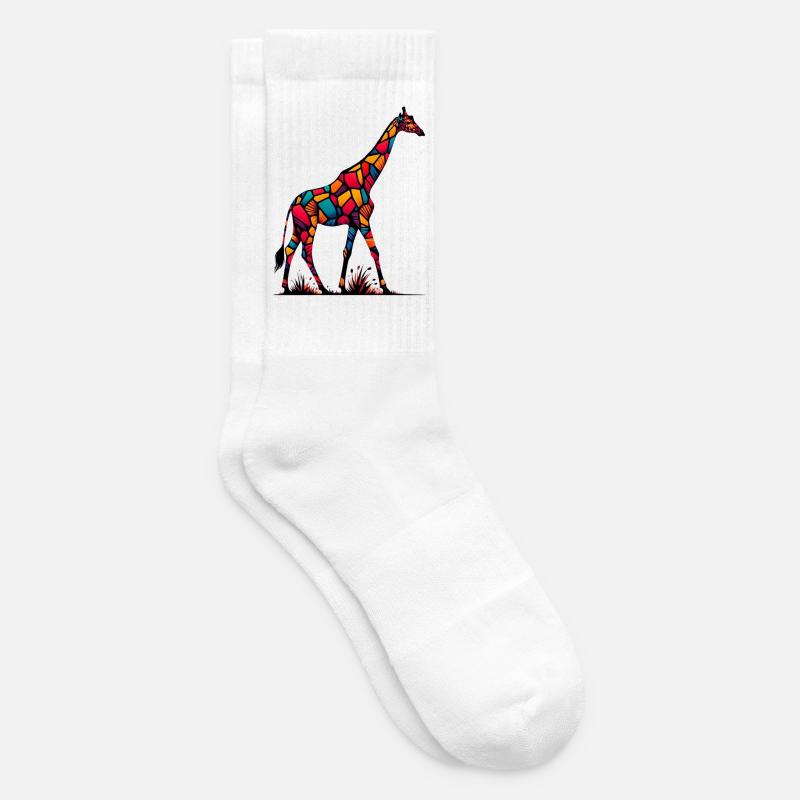 Girafe - Chaussettes de tennis - blanc