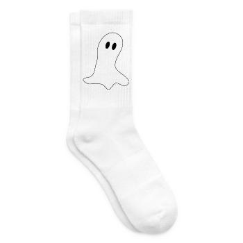 T-shirt d’Halloween Fantôme effrayant mignon - Chaussettes de tennis - blanc - Droite