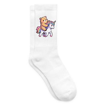 Einhorn - Tennissocken - Weiß - Rechts