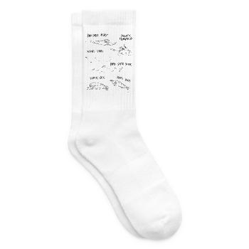 DRÔLE de POISSON - Chaussettes de tennis - blanc - Droite