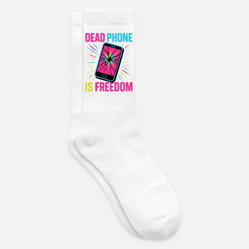 Dead Phone is Freedom - Tennissocken - Weiß