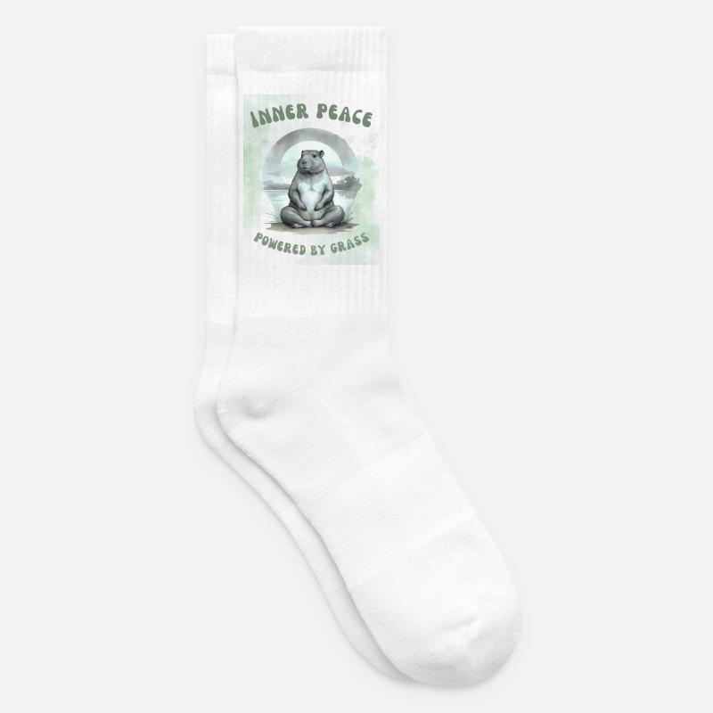 Inner Peace – Powered by Grass Design - Tennissocken - Weiß