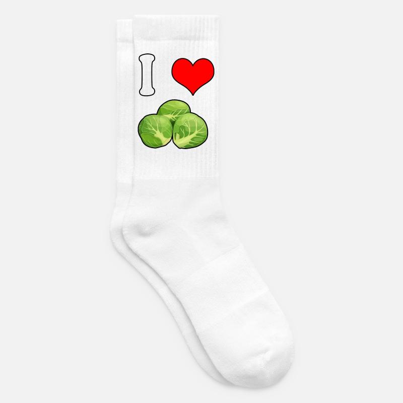Ich Liebe Rosenkohl - Tennissocken - Weiß