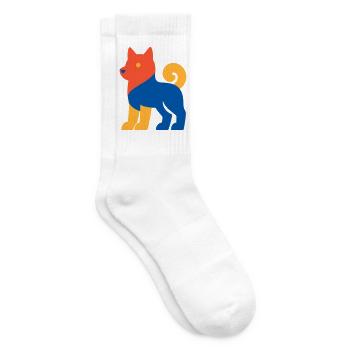 Pop Art Dog - Tennis socks - white - Right