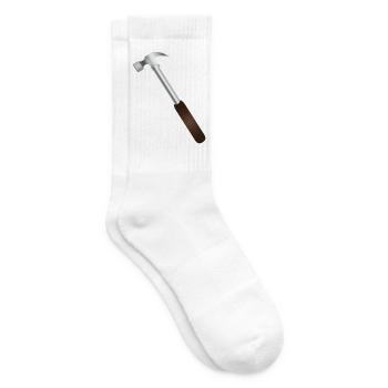 Marteau de charpentier – symbole d’un véritable savoir-faire - Chaussettes de tennis - blanc - Droite
